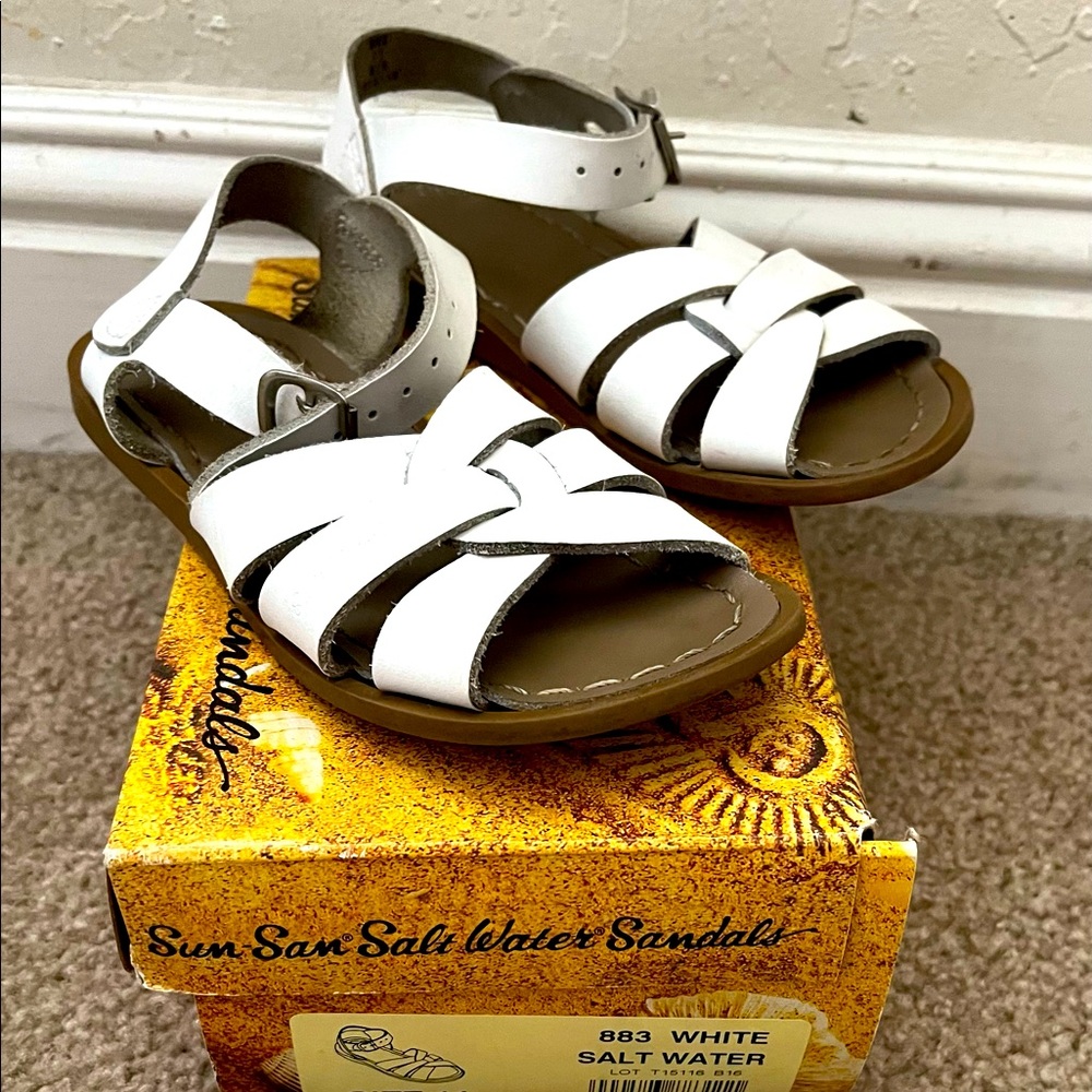 Salt Water Girls White Sandals Size 11
